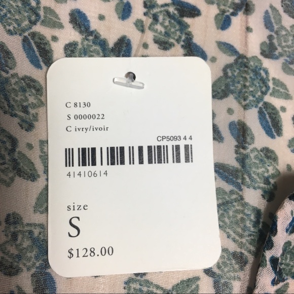 Free People Dress Blue, Green, & White w Ruffles - Picture 4 of 5